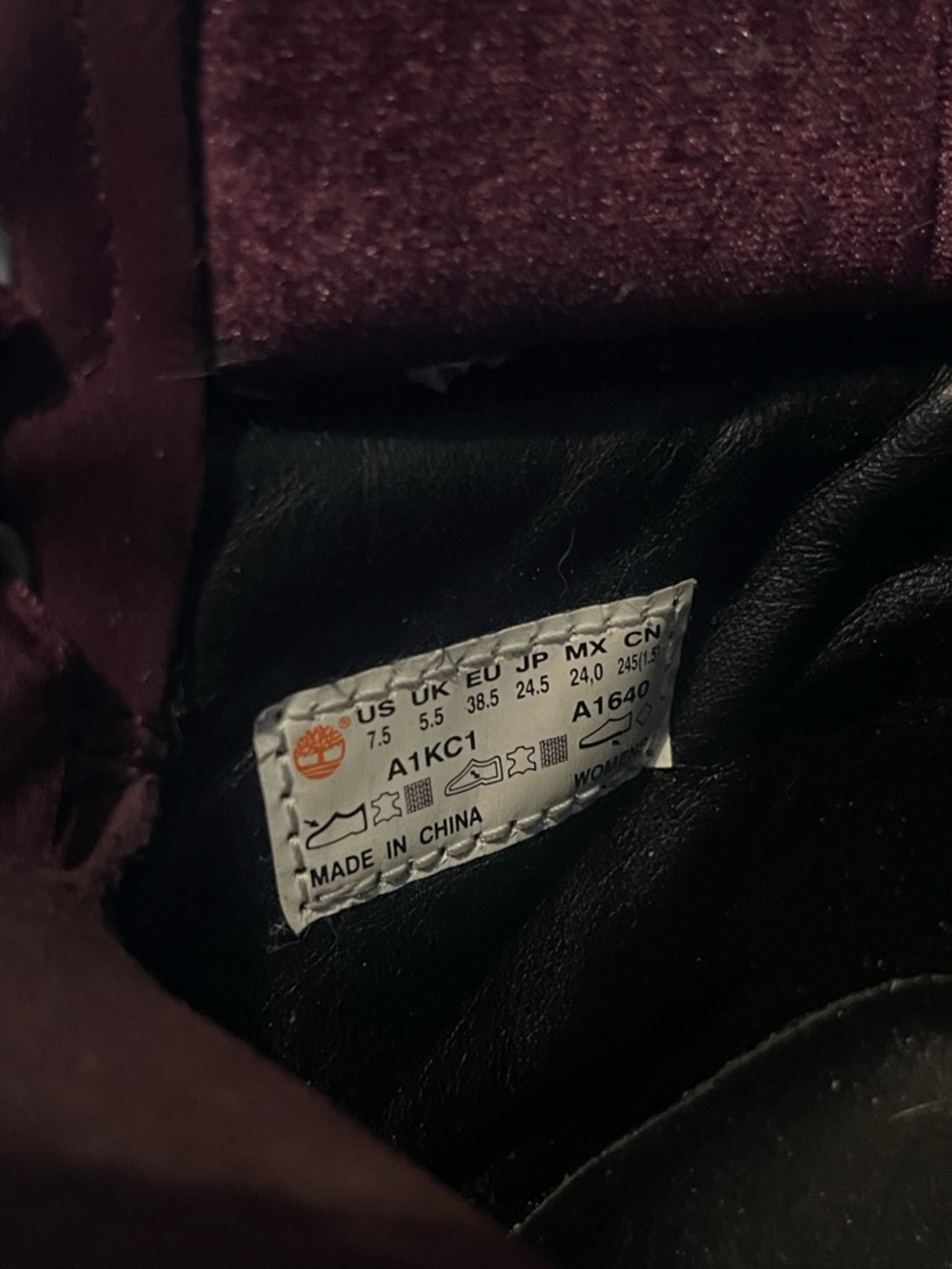 Timberland Deep Burgundy Nubuck Hiking Boot - Picture 7 of 10